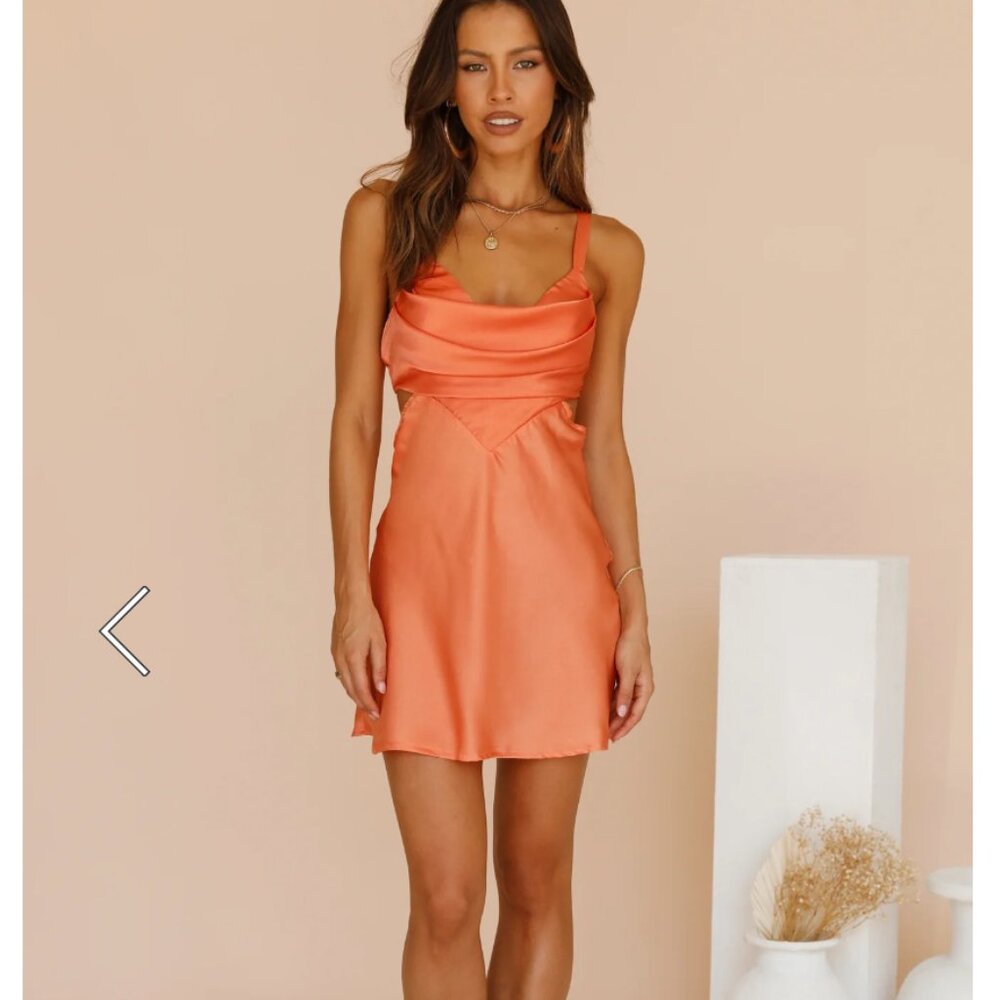 DAY OR NIGHT DRESS, Orange, Small, FortunateOne